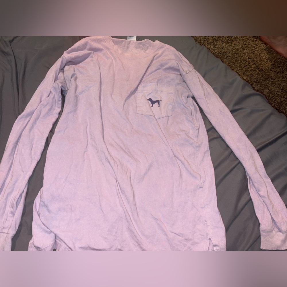Purple Victoria’s Secret PINK Long Sleeve Shirt Women’s Small